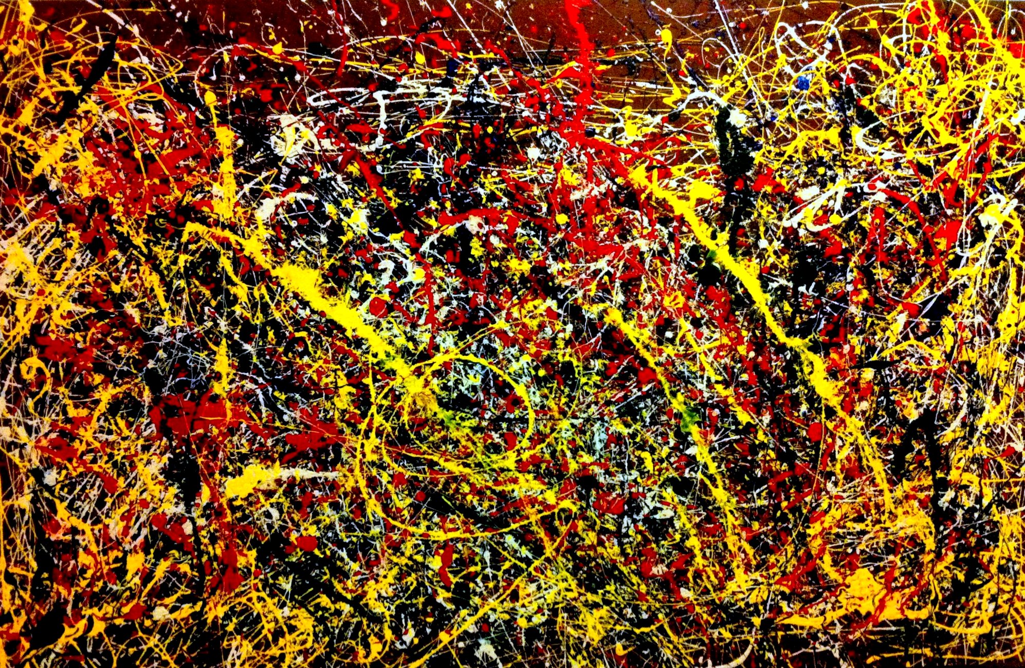 Jackson Pollock's art comes to mind during a makeup explosion disaster... (Source: Pinterest.com)