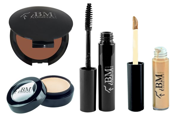 Bronzer, concealer and mascara feature in Mooi's men's makeup line.