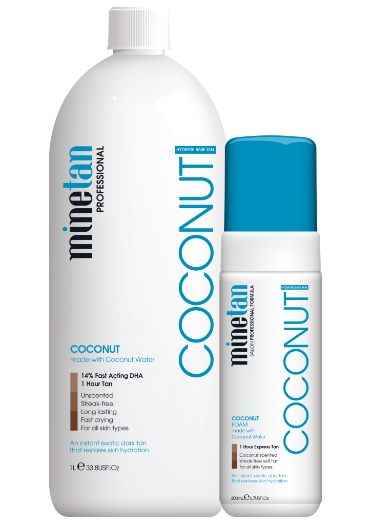 MineTan coconut range comes in professional and consumer formulations. 