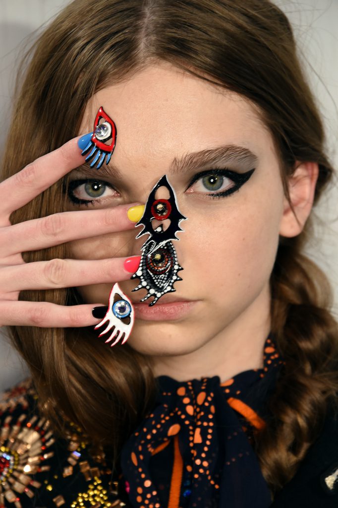 Graphic, modernist eyes by CND for Libertine Fall/Winter 2016, New York Fashion Week.