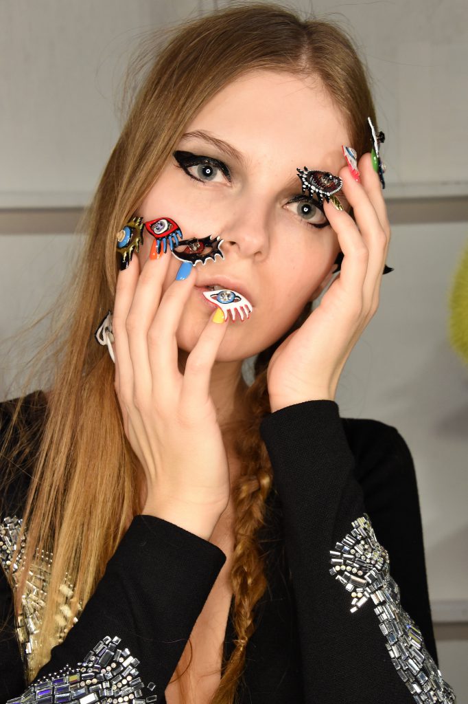 The eyes have it: CND designers spent 200 hours creating the startling "eyeballs on the nails" look.