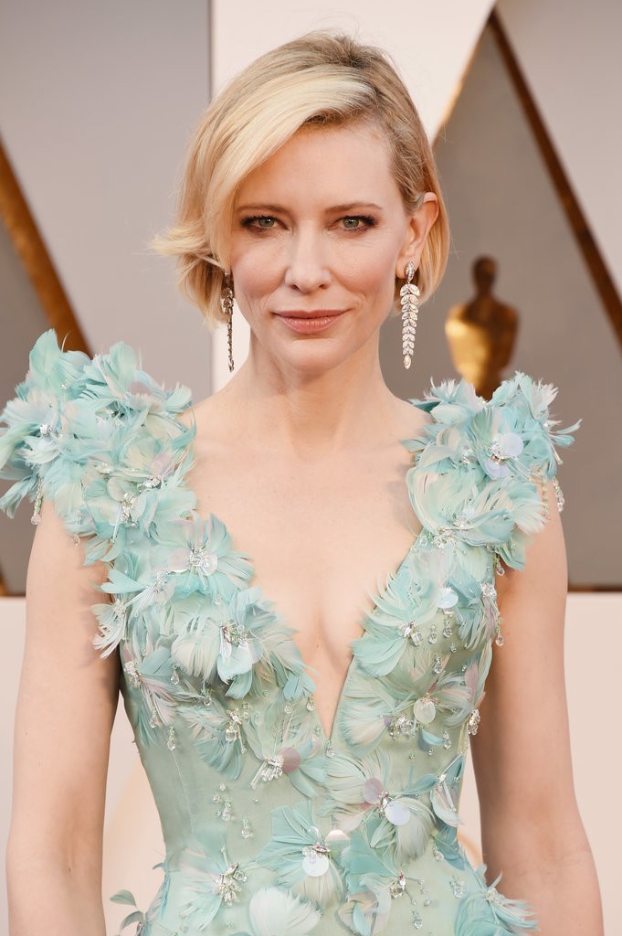Cate Blanchett Oscars 2016 makeup look by Lobell using Giorgio Armani.