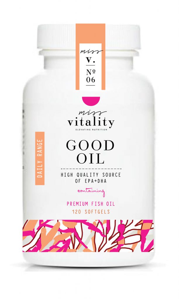 Miss Vitality Good Oil contains ultra pure, concentrated omega 3s 