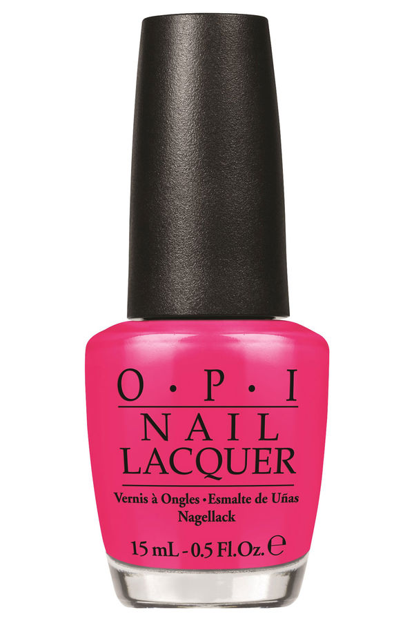 Natural polish, such as this bold Koala Berry by OPI, is best on older nails. 