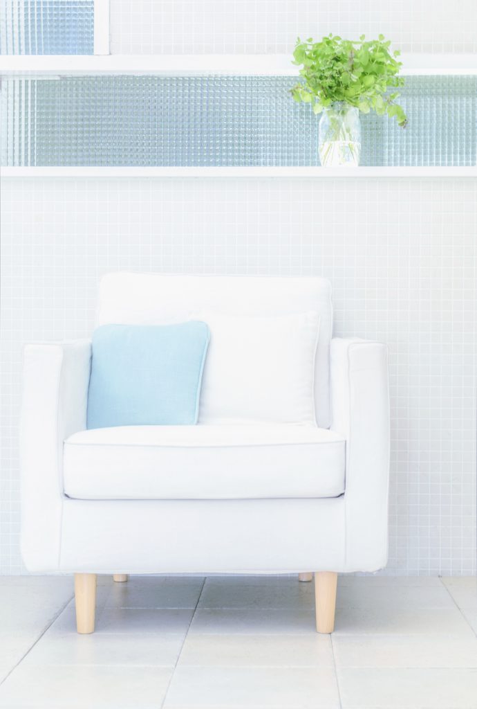 Adding touches of calming blue to your salon waiting room can add some calm to your clients' waxing experience.