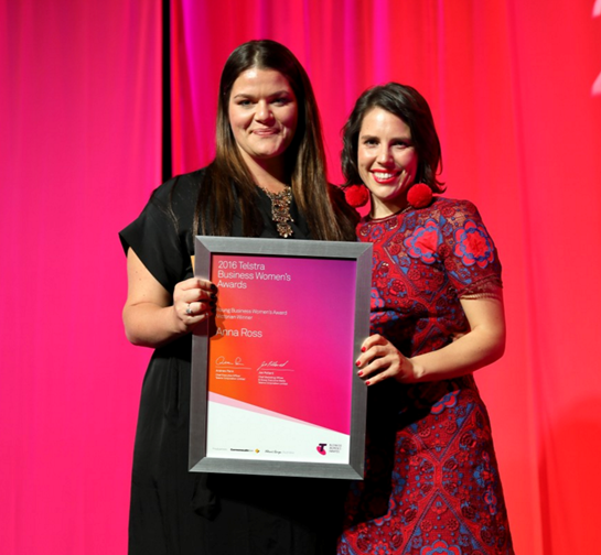 Anna Ross wins Telstra 2016 Young Business Woman of the Year
