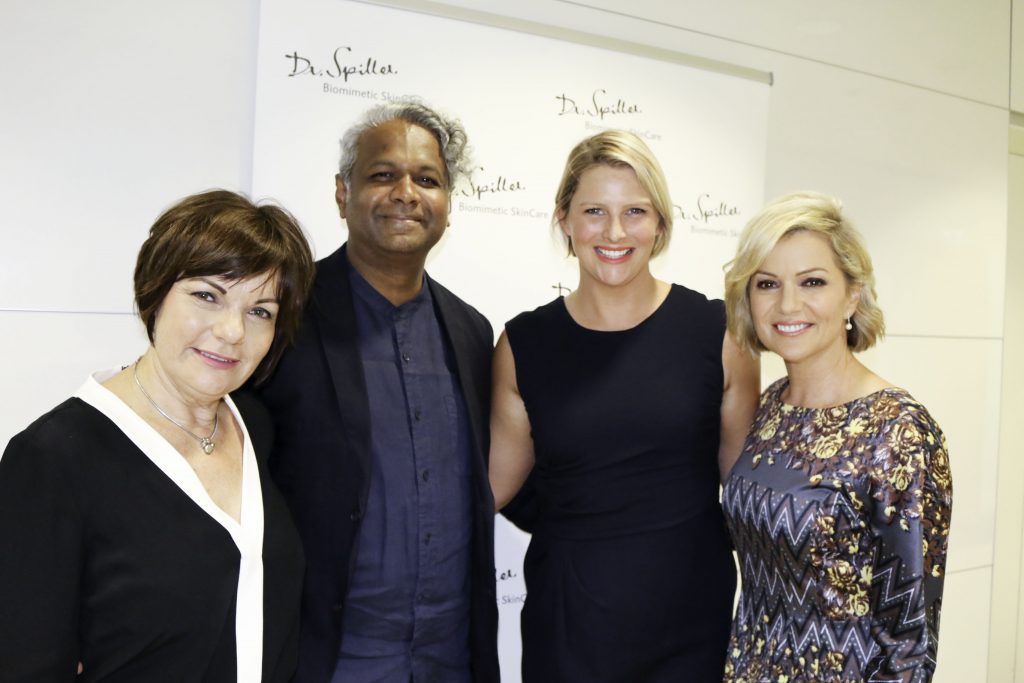 At the Dr Spiller launch with Sue Dann, Dhav Nadu, Leisel Jones and Sandra Sully. 